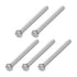 Hex Bolts 5Pcs (3/8-16x4"), 304 Stainless Steel Fully Threaded Hex Head Screws for Furniture Repair, Silver