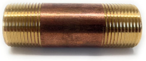 Metal Magery Brass Long Nipple, 3/4" X 3/4", 3" Length, Male NPT Pipe Fitting