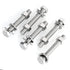(5 Sets) 3/8-16x2-1/2" Hex Head Stainless Steel Bolts and Nuts, Fully Threaded 304 Stainless Steel 18-8