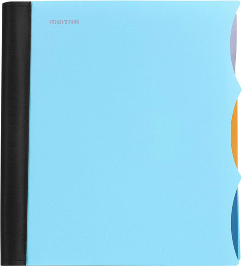 Mintra Office Durable PREMIUM Spiral Notebook, Teal, 3 Subject, 8.5in x 11in, Fabric Covered Coils, Removable