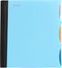 Mintra Office Durable PREMIUM Spiral Notebook, Teal, 3 Subject, 8.5in x 11in, Fabric Covered Coils, Removable