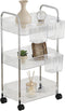 Generic Multi-Layer Rolling Cart - Acrylic Snack Trolley, Storage Organizer for Office, Multipurpose