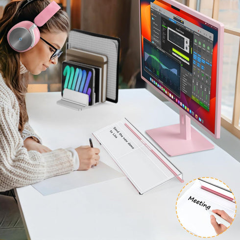 Rulyyo 17 Inch Ergonomic Computer Keyboard Stand - Clear Acrylic Keyboard Riser for Desk Tilted Keyboard Holder Tray