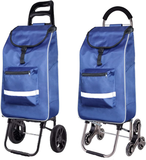Bornfornice 11.8inx7.5inx21.6in Replacement Bag for Shopping Cart - Waterproof Trolley Bags, (Blue)