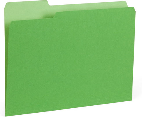 Blue Summit File Folders, Letter Size, Two-Tone Ocean Colors, 1/3 Tab - 100 Pack