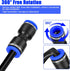 100 Pcs Quick Connect Air Hose Fittings Kit, 5/32" to 1/2" Inch Push Connectors for 4-12 mm OD Tube