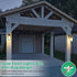 3 IP65 E26 Bulb Solar Porch Lights Outdoor, Dusk to Dawn & Motion Sensor Wall Light with Lantern Shape, Modes
