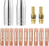 FORTON Mig Welding Gun Accessory Replacement Kit, 10pcs Tips 0.030" + 2 Gas Nozzles + 2 Diffuser