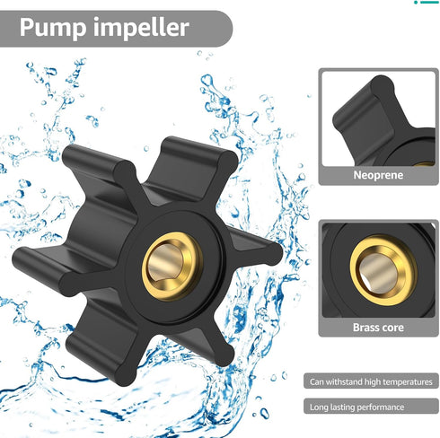 Kandishiex 5/16 Replacement(3 Impeller Replacement for Utility Water Transfer Pump, Universal Impeller Fits Diameter
