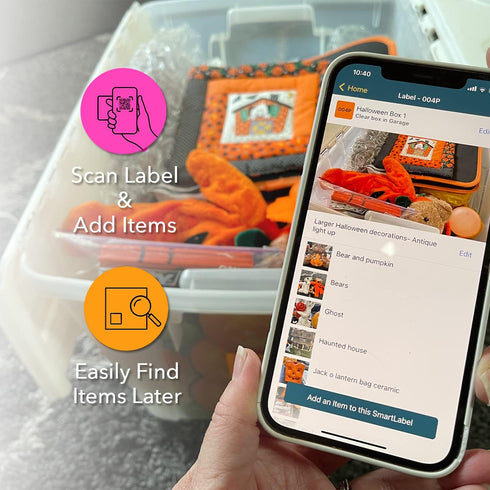 QR Code Smart Labels, Color Coded Scannable Stickers for Storage Bins, Moving Containers & Organization, Pack of 48