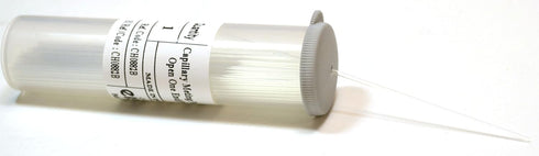 Eisco Labs Borosilicate Glass Capillary Melting Tube in Receptacle with One Open End