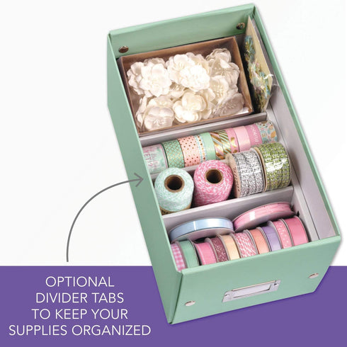 Xyron Click N Store Craft Storage Boxes, Medium, 8" x 13-1/2" x 6-1/2", Mint
