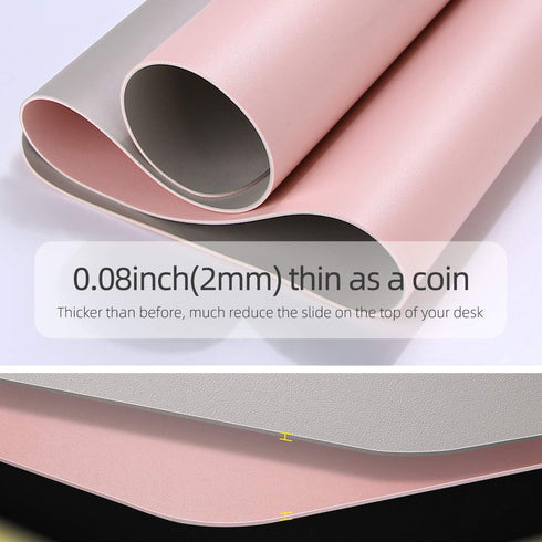YSAGi Desk Pad, 23.6" x 13.7" Ultra Thin Waterproof PU Leather Blotter for Keyboard and Mouse