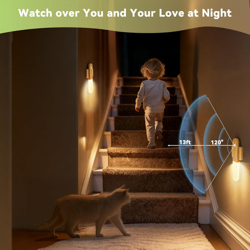 iThird Motion Sensor Light Indoor - Wireless Wall Light, lumi Light, Magnet Rechargeable LED Lights, Portable Night