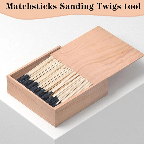 50 Pack Sanding Sticks: Matchsticks Sanding Tools for Plastic Models, Fine Detailing for Tight Spaces Wood