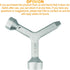 MKF2 Meter Curb Box Key, Heavy-Duty Silver Shut Off Tool for Standard & Large Pentagon Bolts, 5.5 Inches