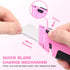 TOPLINE Retractable Pink Utility Knife, 18-Piece SK5 Blades and Dispenser Included (1 PACK, PINK)