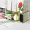 Ekoama 3 Acrylic Book End for Shelves Compartments Bookend Desk Books Stopper Magazine Stand Space Saving Desktop