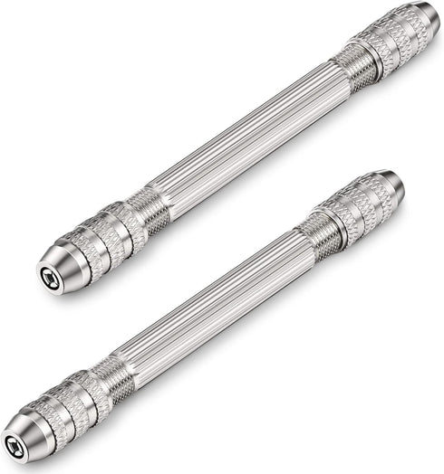 Double Ended Pin Vise - DIY Hand Drill Tools with Copper Collet for Jewelry Making, 8 Pieces