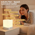 LIPKAHH Dimmable Touch Lamp for Nightstand,Speech Control Bedside Lamp Touch Control for Bedrooms,Smart Rechargeable