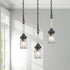 LOG BARN Mini Mason Jar Pendant Light, Farmhouse Pendant Lights Kitchen Island, Rustic Kitchen Pendant Lighting Over