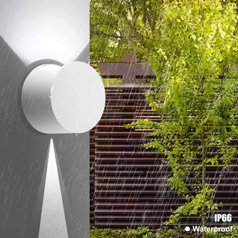 8W 6000K Kawell Modern LED Wall Sconce Light Up Down Waterproof Outdoor Wall Lamp Indoor Hardwired for Bedroom Bathroom