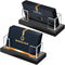 NIUBEE Acrylic Business Card Holder, Clear Plastic Display Stand for Desk, 2 Pieces Gift Card Organizer for Office