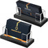 NIUBEE Acrylic Business Card Holder, Clear Plastic Display Stand for Desk, 2 Pieces Gift Card Organizer for Office