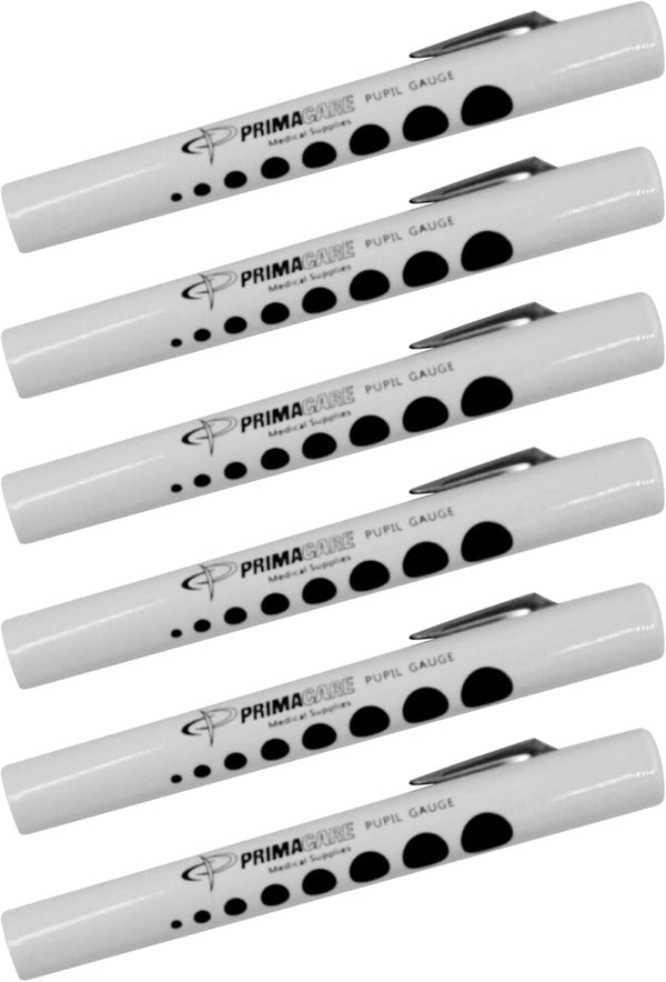 Primacare Pack of 6 Disposable Diagnostic Penlight, Lightweight Medical Pen Light for Nurse, Student, Doctors