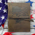 Leather Bound Journal Gift Set with USA Flag & Eagle, Handmade Vintage Notebook with Pen, A5 (300 Pages)