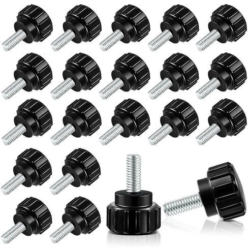 Vesslam 20 Pcs M4 x 10 mm Threaded Knurled Thumbscrew, Monitor Screws Vesa