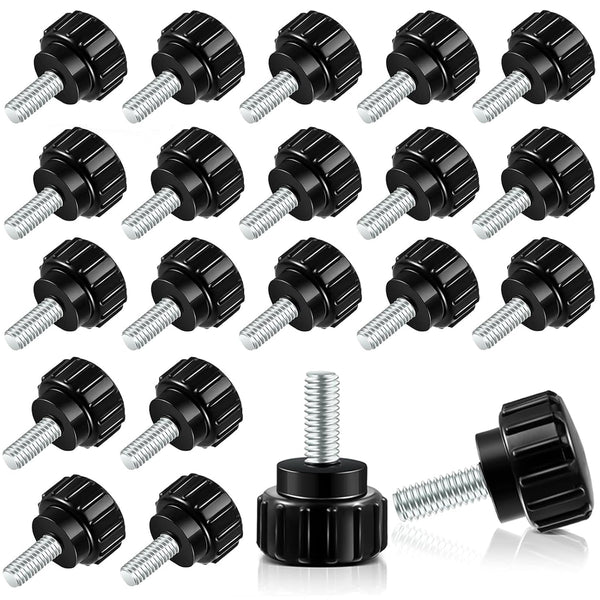 Vesslam 20 Pcs M4 x 10 mm Threaded Knurled Thumbscrew, Monitor Screws Vesa