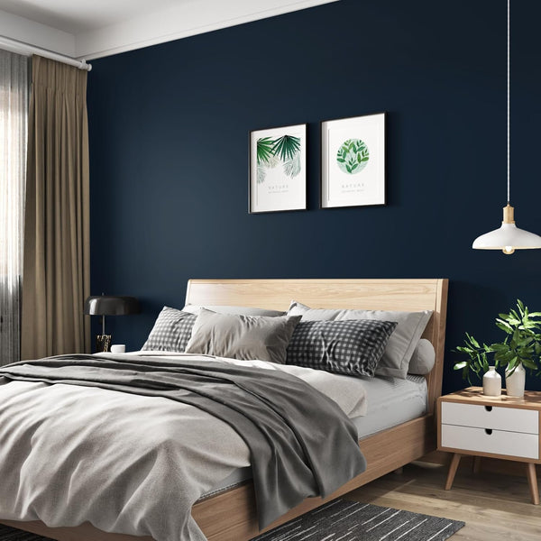 WESTICK Blue Wallpaper Peel and Stick Modern Bedroom Navy Contact Paper for Bathroom Living Room Accent Walls