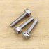 M5-0.8 x 25mm Hex Flange Bolt, DIN6921, 30-Pack, 304 Stainless Steel, Serrated Locking Flange, 1" Thread Length