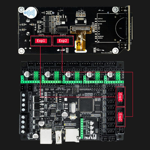 3D Mini12864 V3, V2V3, 1V2, Marlin2.x, Printer LCD Smart Display Screen, RGB Backlight, Support MKS for Robin Sgen Gen