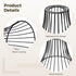 Toyosport 3 6 Bulb Pcs Metal Lamp Shade, in Iron Pendant Light Shade, Black Metal Lamp Guard, Industrial Birdcage