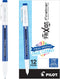 Pilot FriXion Fineliner Erasable Marker Pens, Fine Point 0.7 mm, Pack of 12, Blue
