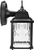 650 3000K Maxxima LED Porch Lantern Outdoor Wall Light, Black with Clear Water Glass, Photocell Sensor, Lumens, Dusk