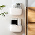 Tecbeauty 2 Pack Adhesive Remote Control Holder Wall Mount Universal TV Remote Organizer Caddy Storage Box Tray Hollow Bottom Slot Easy Phone Charging Home Office Desk Nightstand by Tecbeauty
