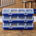 YUENPUN 6 4 Pcs Screw Organizer Box with Lid, Divider Compartments Tool Bin, Plastic Small Part Storage Screw Box