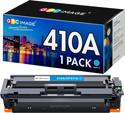 GPC Image Compatible Toner Cartridge Replacement for HP 410A CF411A for Laserjet Pro MFP M477fdw M477fdn M477fnw Pro