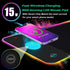 RGB LED Mouse Pad with 15W Wireless Charger, Extra Large Non-Slip Rubber Base Gaming Mousepad for PC