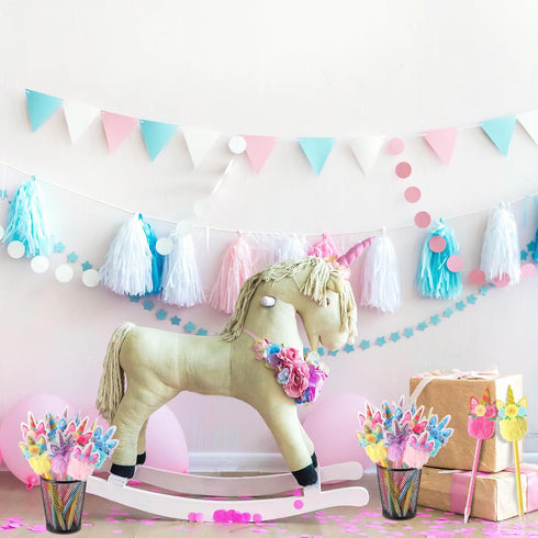 Cholemy 24 Pieces Unicorn Party Favor Pens - Bulk Unicorn Fluffy Fuzzy Pens for Classroom School Office
