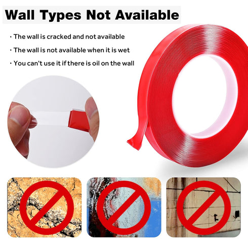 MYFAMIREA Heavy Duty Double Sided Tape, Acrylic Adhesive Foam for Picture Hanging, 0.2 Inch (33Ft x 3 Roll)