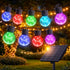 Waterproof,50FT 25LEDs G40 8 FREECUBE Solar String Lights Outdoor Warm White & Multicolor Hanging Lights Globe Solar