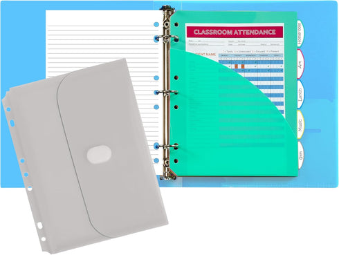 C-Line Mini Binder Starter Kit, Includes Binder, Index Dividers, Filler Paper, Colors May Vary