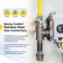 Flextron FTGC-YC38-48 46" Flexible Epoxy Coated Gas Line Connector, Yellow/Stainless Steel