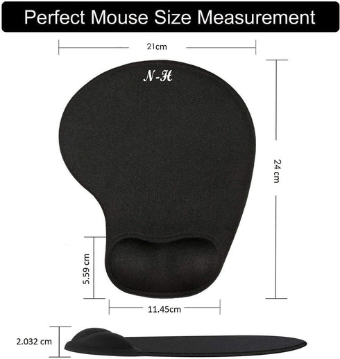 New Horrizon - Ergonomic Mouse Pad with Wrist Rest, Gel Wrist Support Mousepad, Pain Relief Laptop Computer Mouse Pad