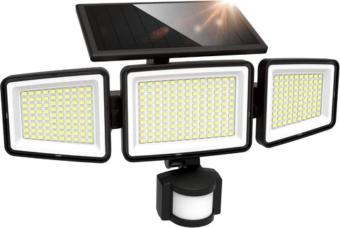 UME Solar Outdoor Lights 302 LED 3000LM, IP65 Waterproof Motion Sensor Outdoor