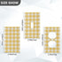 WELLDAY 1-Gang 4.50" 2.76", Toggle Light Switch Wall Plates, Butter Yellow Checkered Toggle Switch Wall Plate Cover